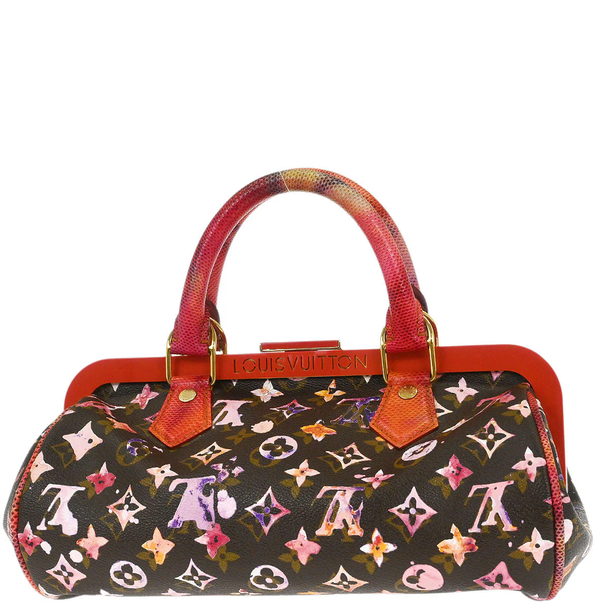 Louis Vuitton 2008 Monogram Watercolor Papillon Frame Handbag M95730 - Image 2