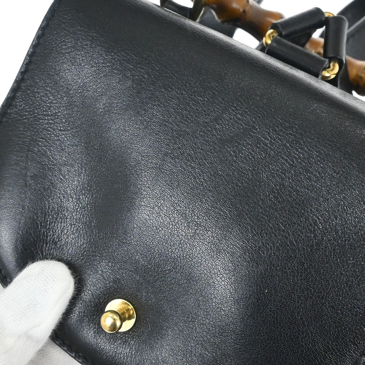 Gucci Black Bamboo Backpack - Image 7