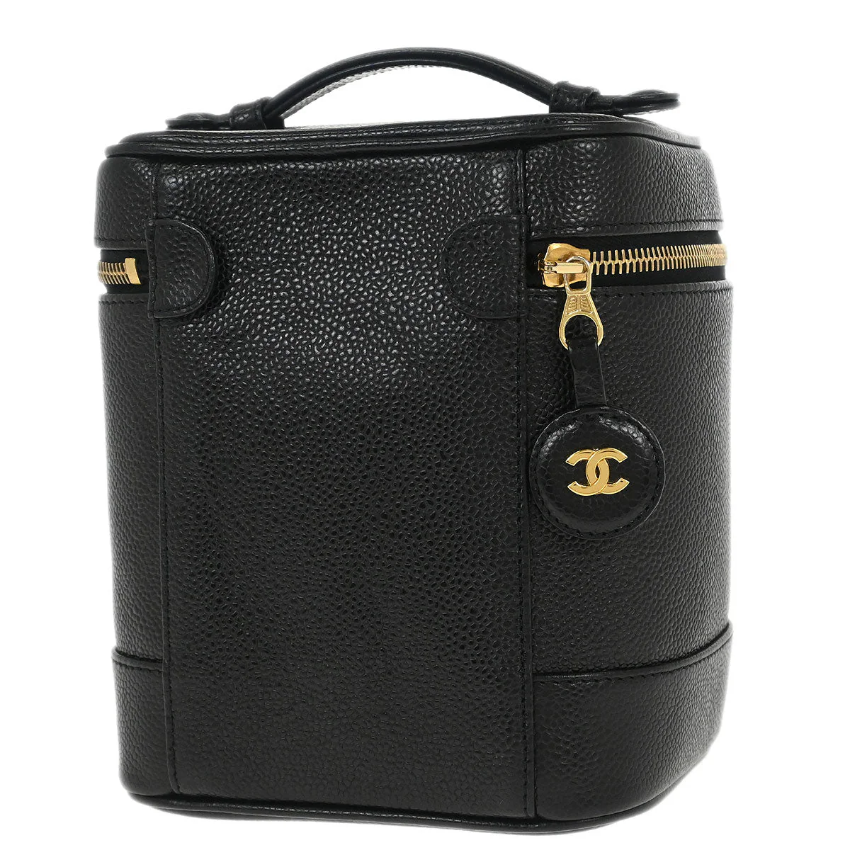 Chanel 2002-2003 Black Caviar Skin Timeless Vanity Handbag - Image 2