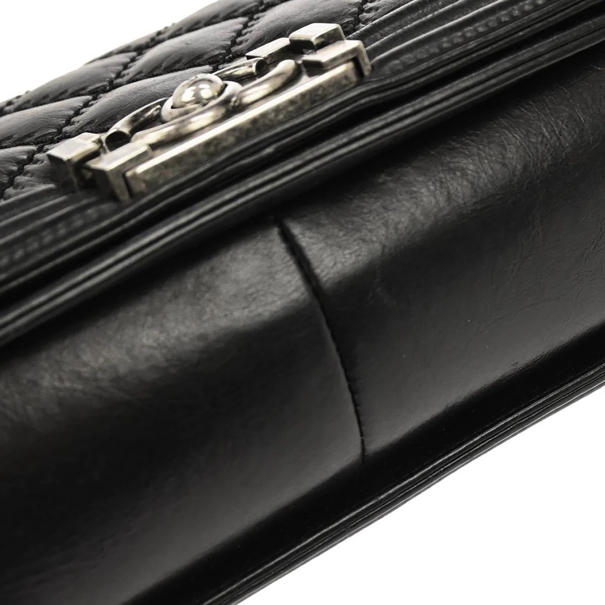 Boy Chanel Black Calfskin Medium Double Stitch Shoulder Bag - Image 6