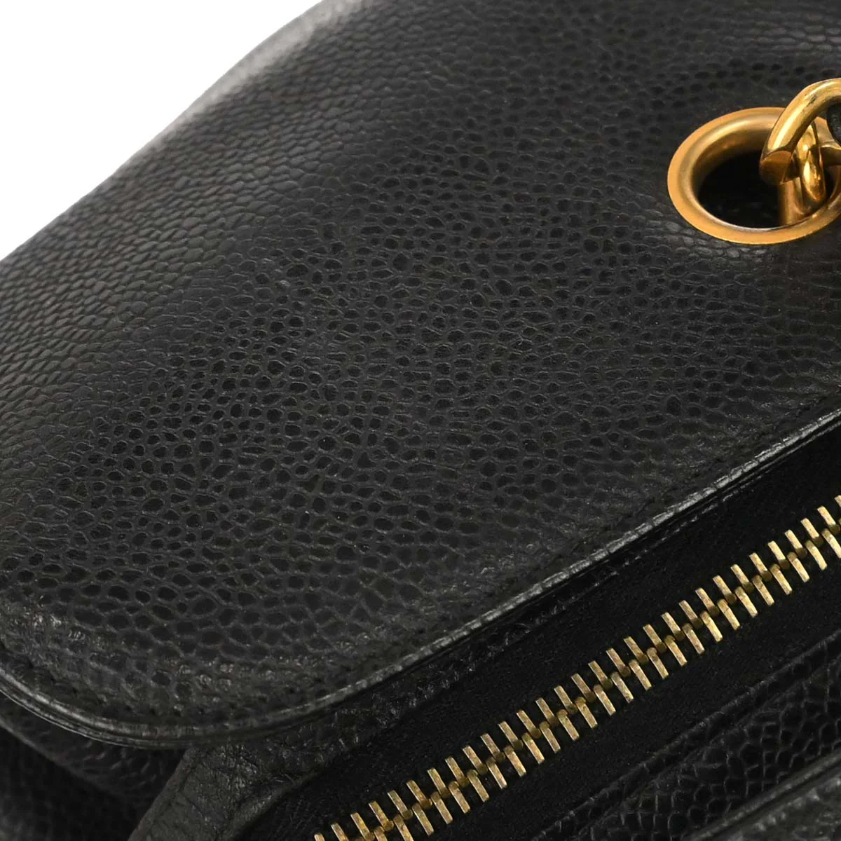 Chanel 1994-1996 Black Caviar Skin Supermodel Tote Shoulder Bag - Image 6