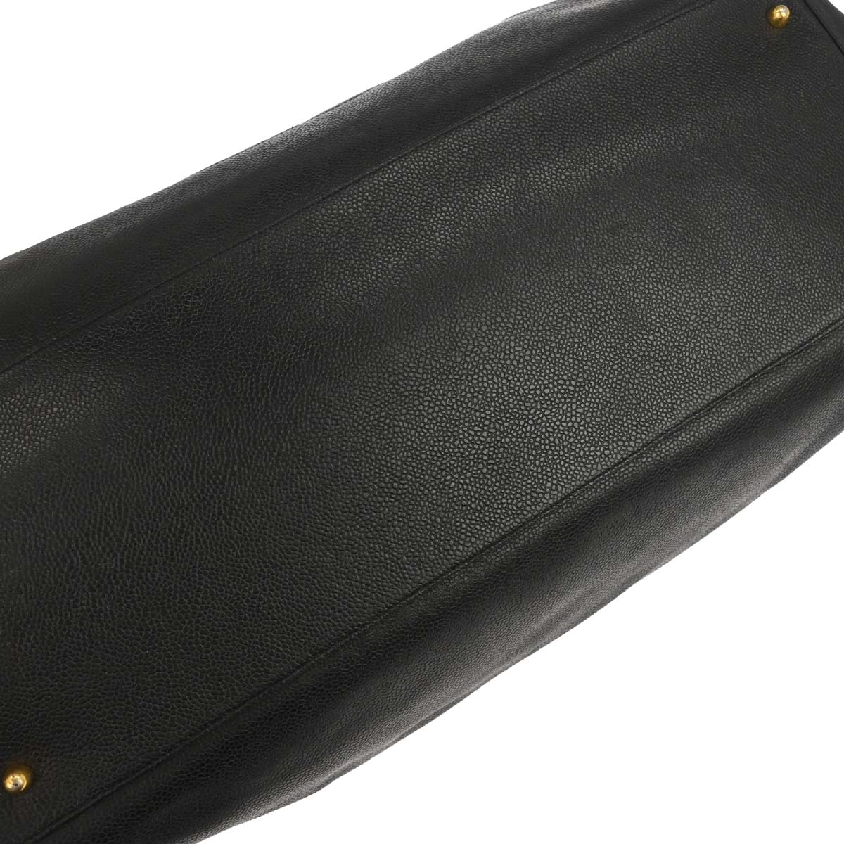 Chanel 1994-1996 Black Caviar Skin Supermodel Tote Shoulder Bag - Image 8