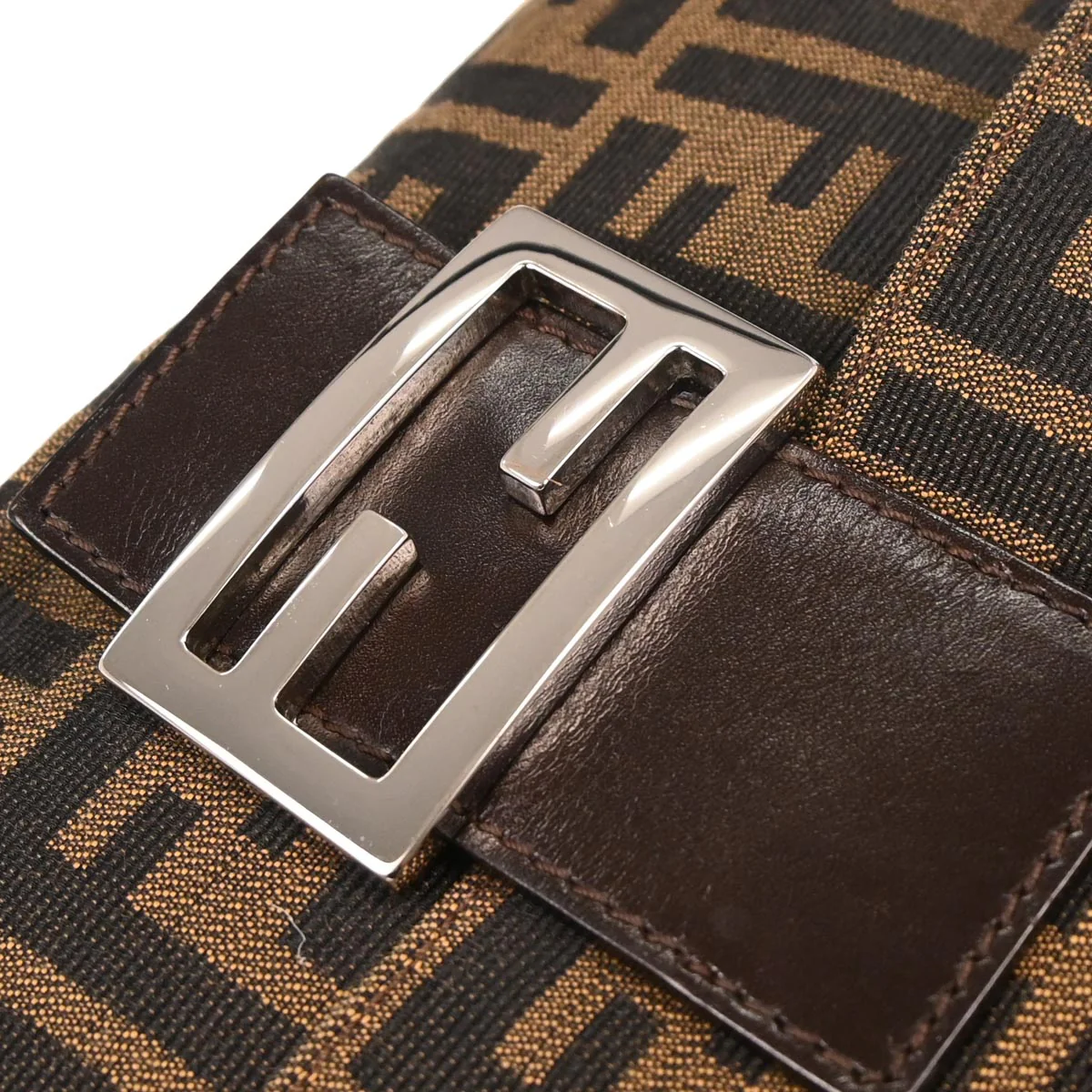 Fendi Brown Zucca Mamma Baguette Handbag - Image 5