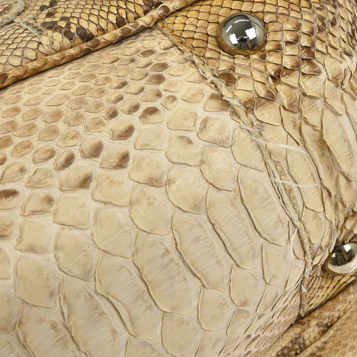 Prada * Beige Python Handbag - Image 3