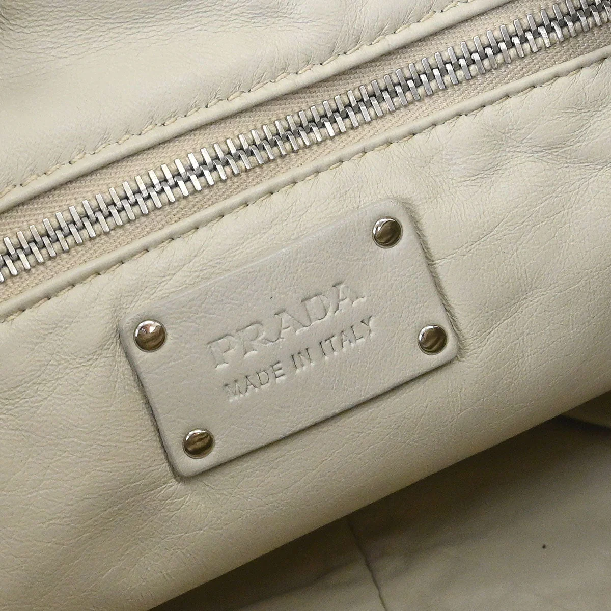Prada * Beige Python Handbag - Image 8