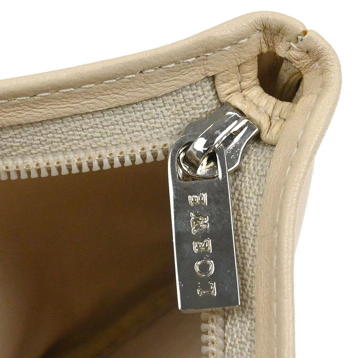 Loewe Beige Leather Coin Purse Wallet - Image 4
