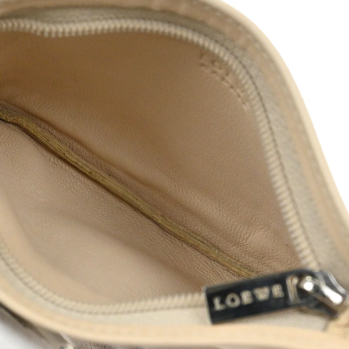 Loewe Beige Leather Coin Purse Wallet - Image 5