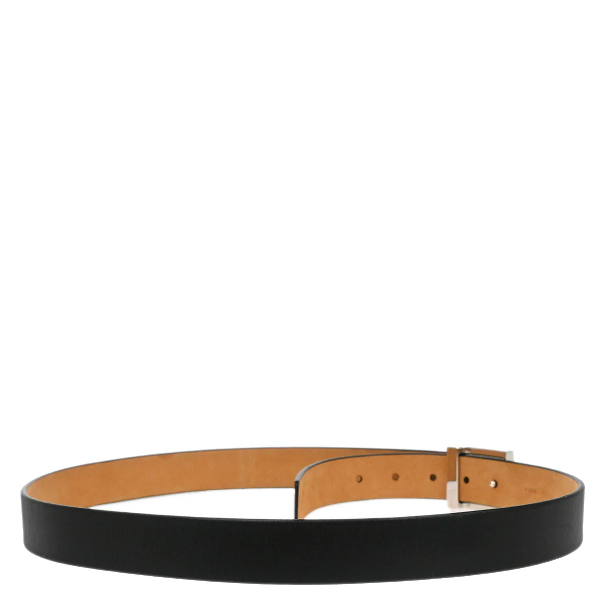 Louis Vuitton 2004 Black Ceinture Belt LV Stamp M6896S #100/40 - Image 2