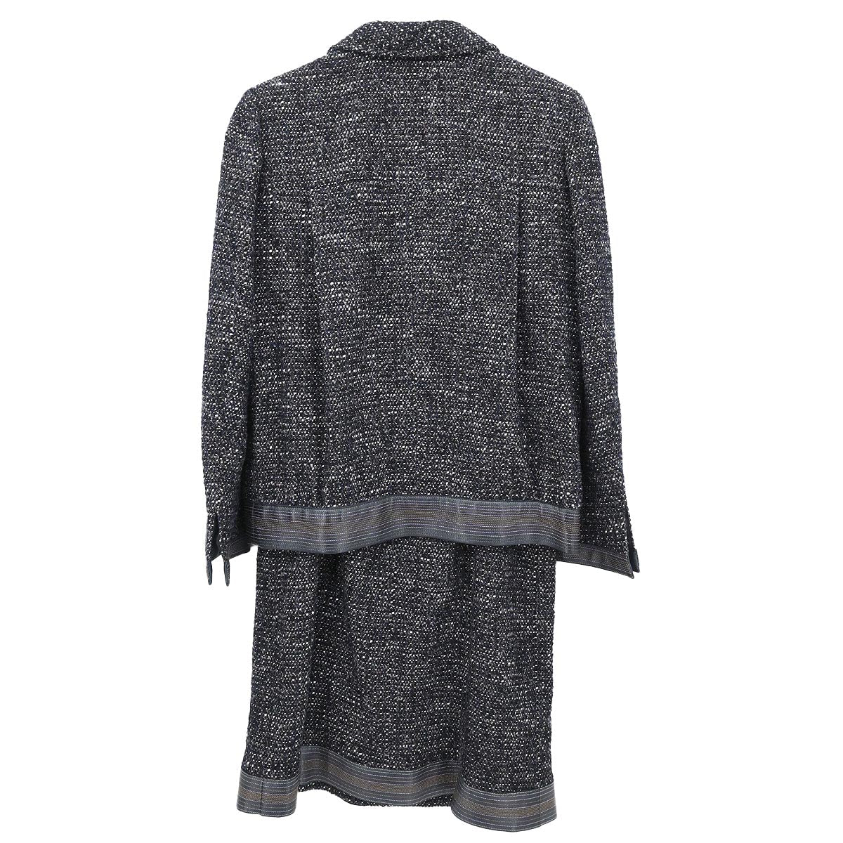 Chanel 2004 Setup Suit Jacket Dress Tweed Black #40 - Image 2