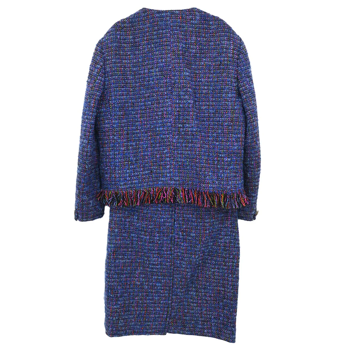 Celine Setup Suit Jacket Skirt Blue #38 - Image 2