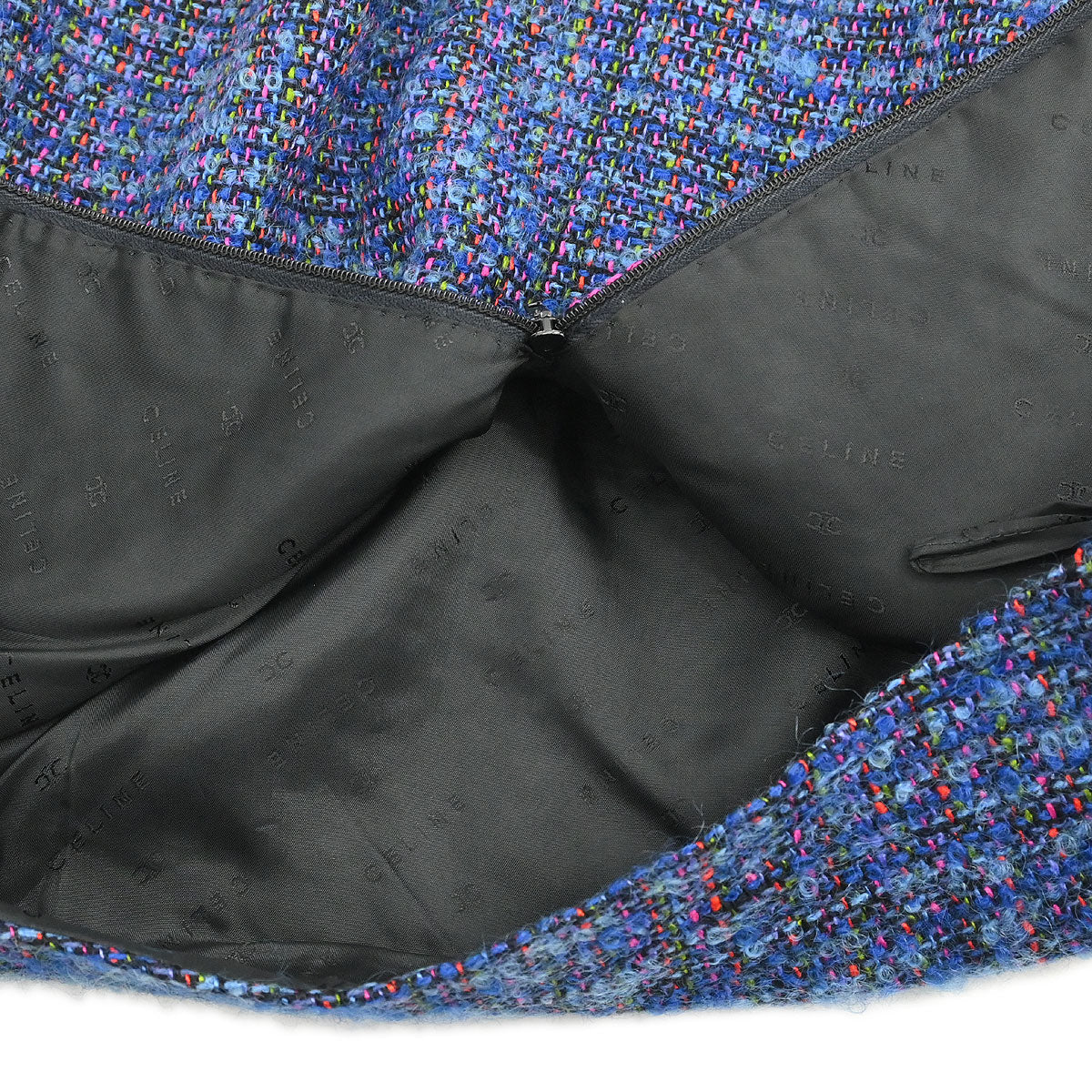 Celine Setup Suit Jacket Skirt Blue #38 - Image 8
