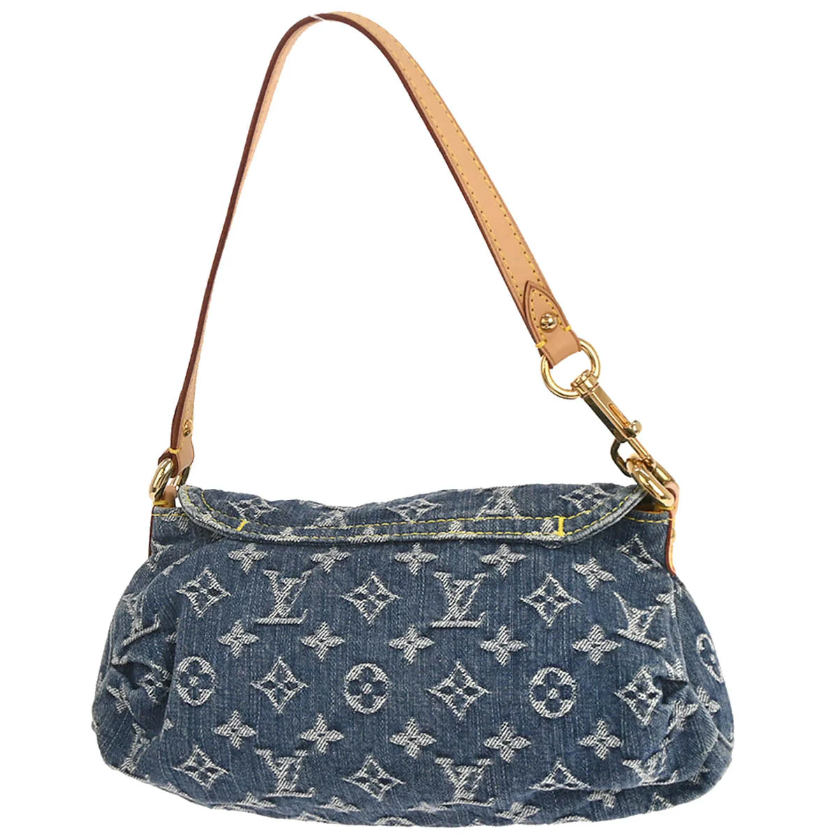 Louis Vuitton Blue Monogram Denim Mini Pleaty Handbag M95050 - Image 2
