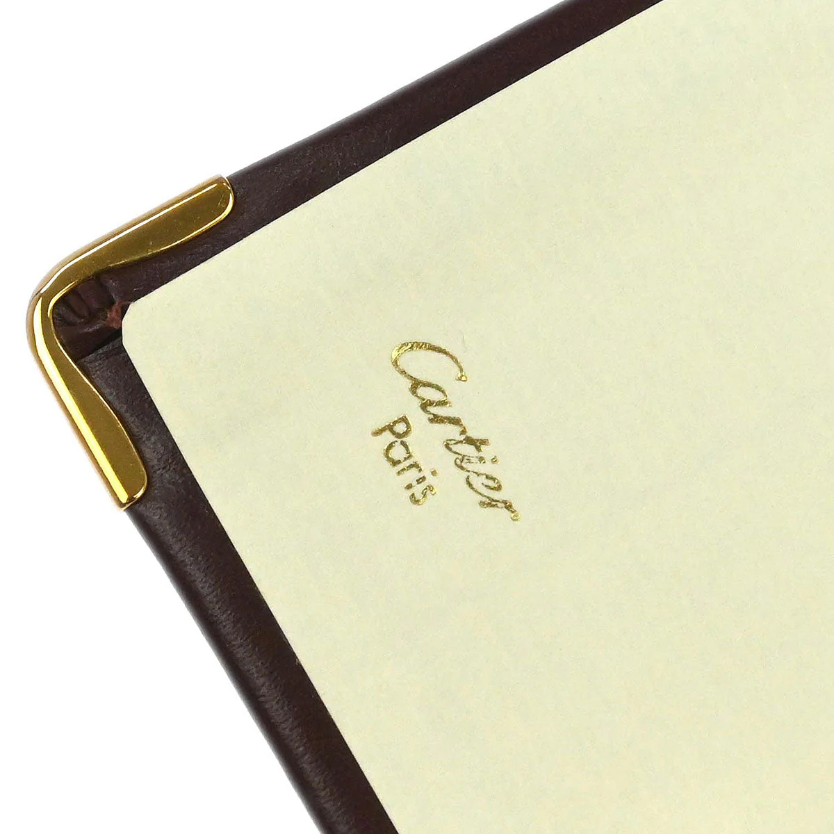 Cartier Bordeaux Leather Address Book Small Good - Image 6