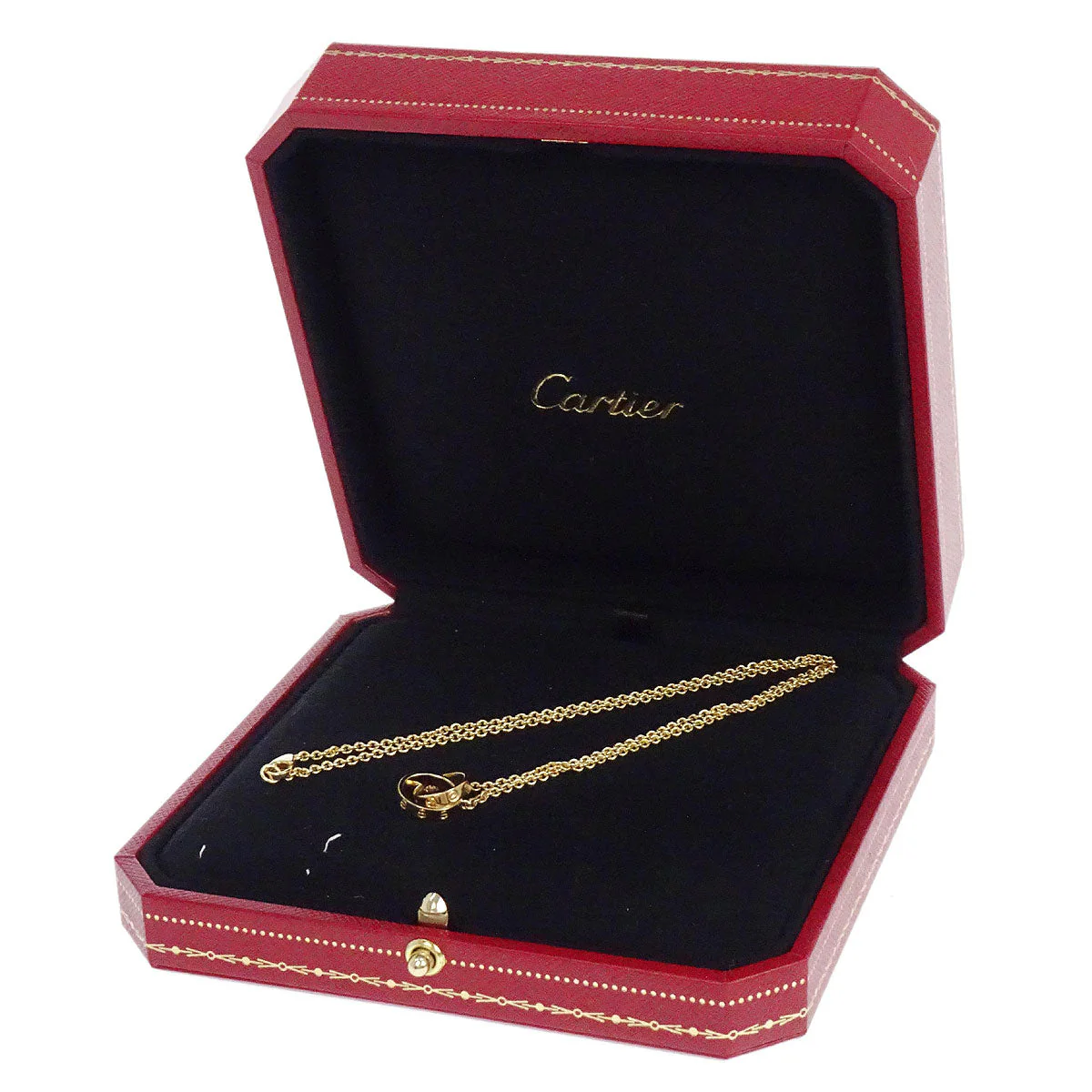 Cartier Baby Love Pendant Necklace Au750 NHK935 Gold Jewelry - Image 3