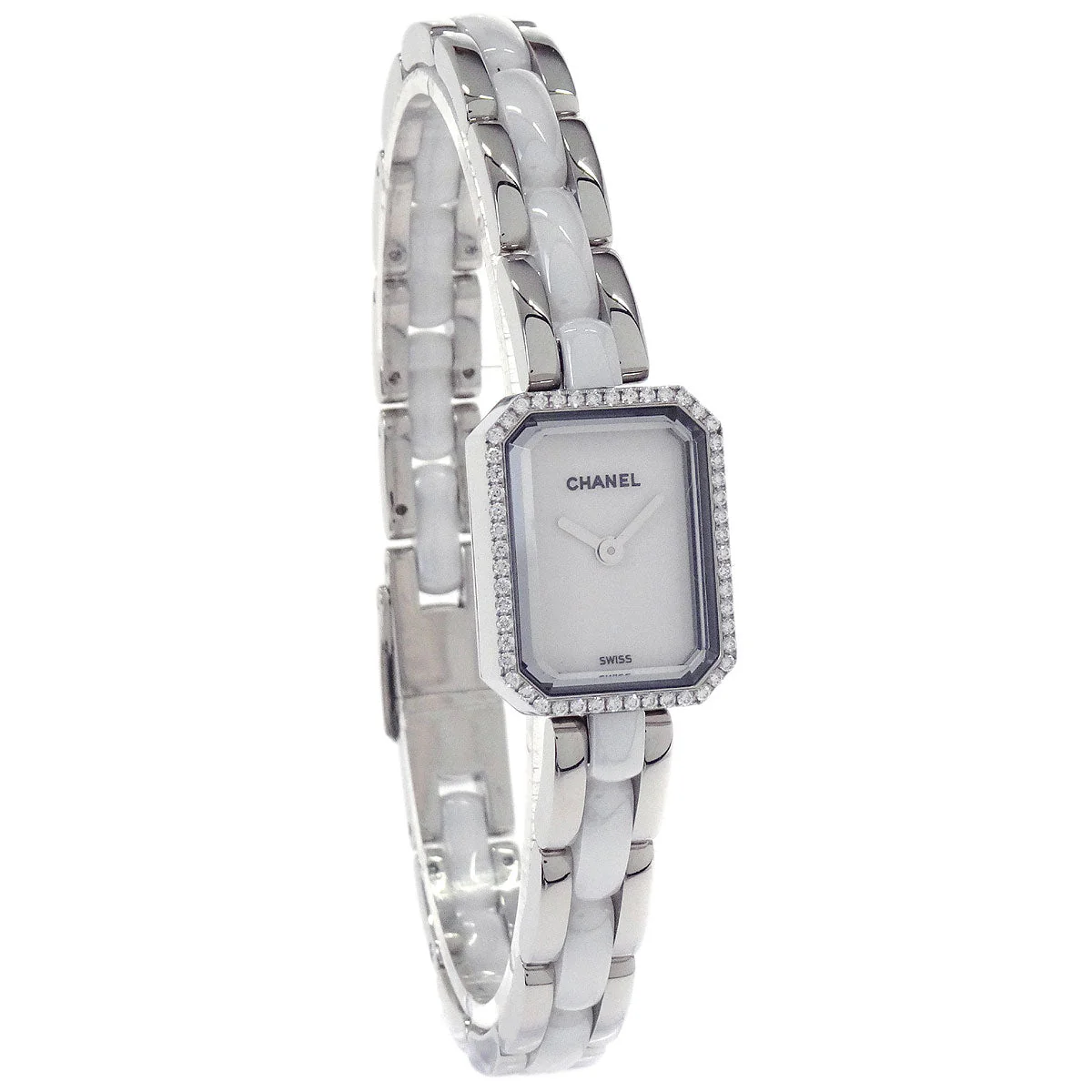 Chanel Premiere H2132 Quartz Watch Ceramic SS Diamond - Image 2