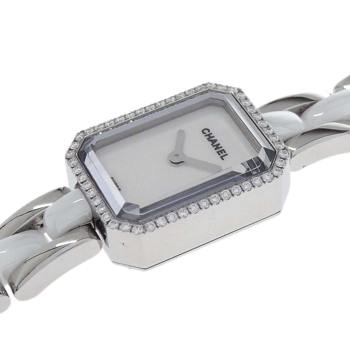 Chanel Premiere H2132 Quartz Watch Ceramic SS Diamond - Image 3