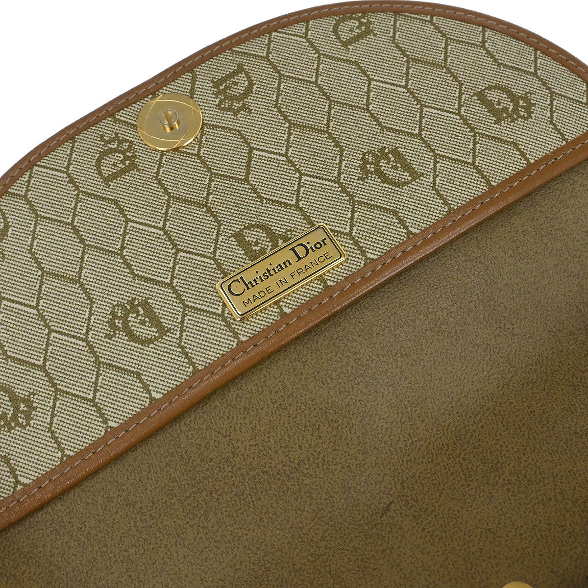 Christian Dior Beige PVC Honeycomb Shoulder Bag - Image 6
