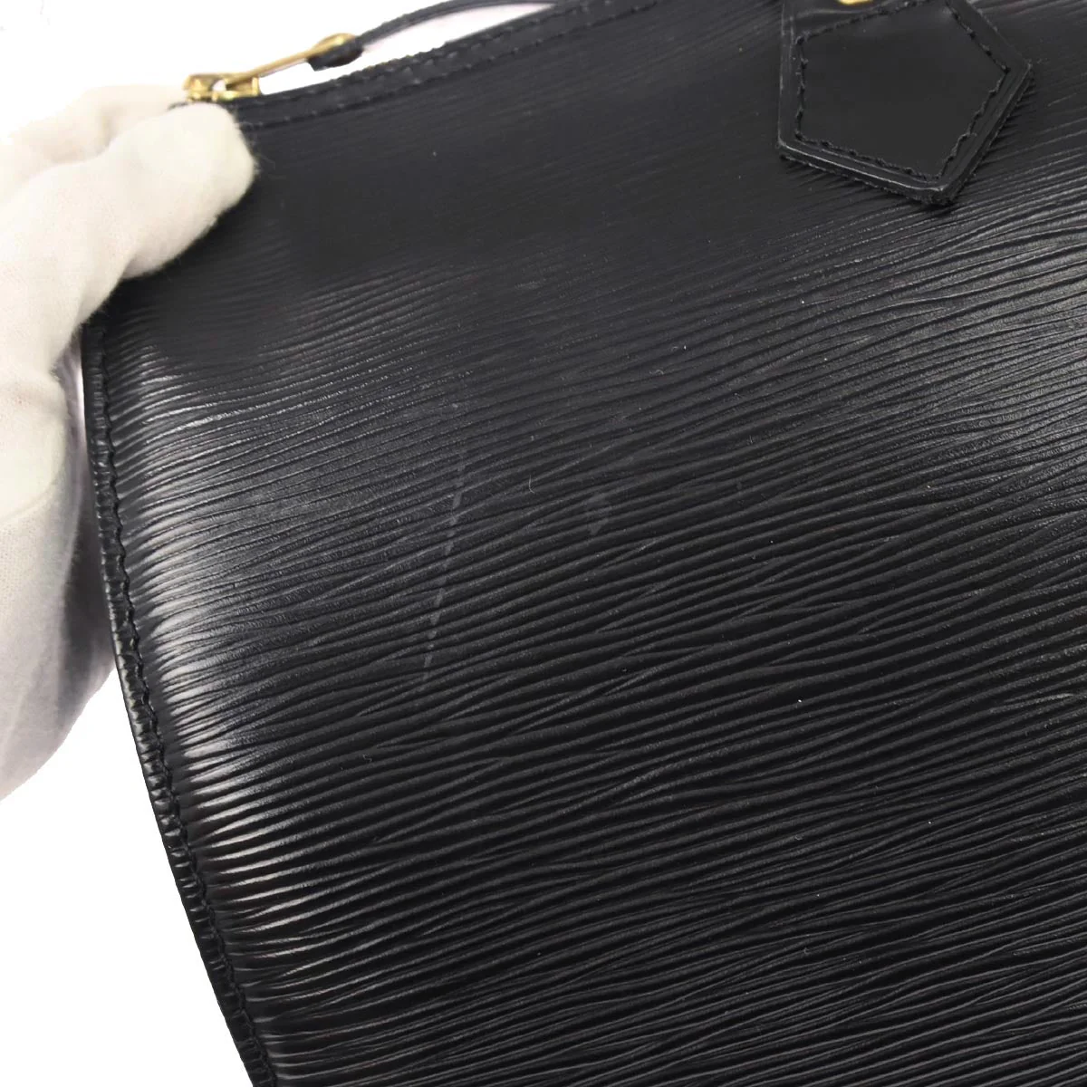 Louis Vuitton 1994 Black Epi Speedy 35 Duffle Handbag M42992 - Image 4