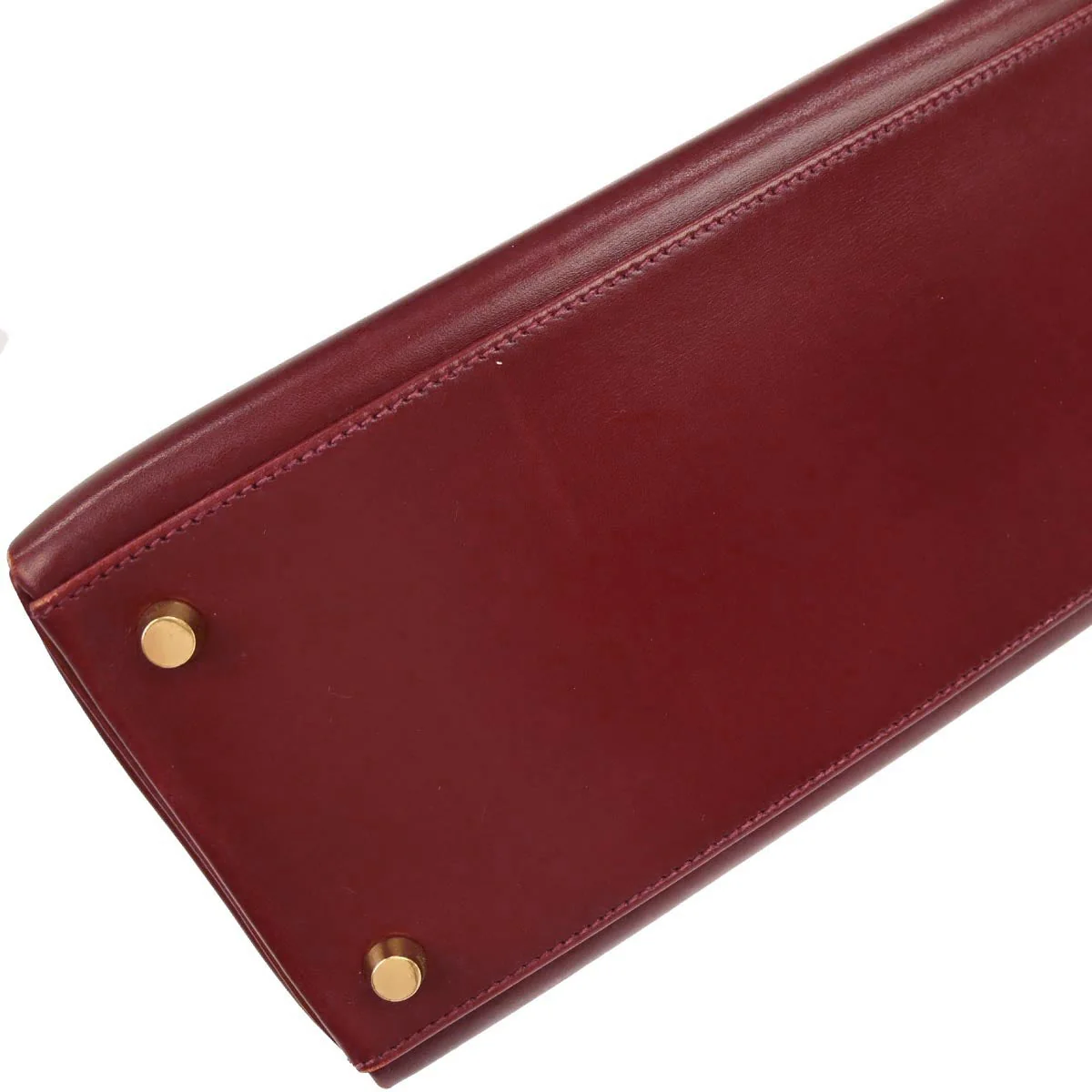 Hermes Rouge H Box Calf Kelly 32 Retourne 2way Shoulder Handbag - Image 6