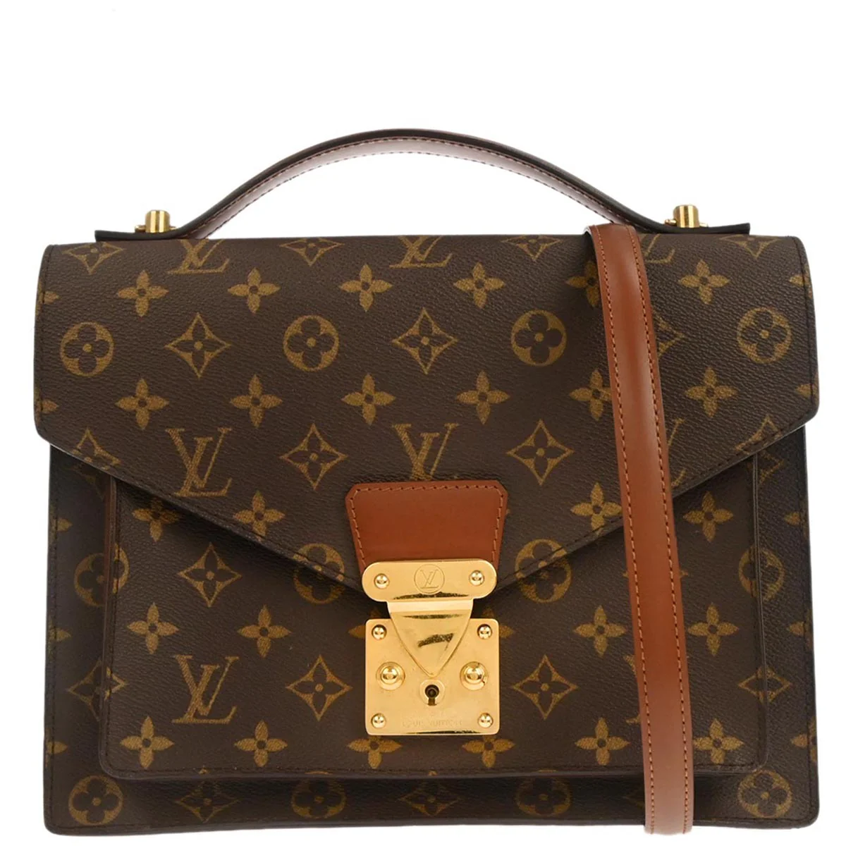 Louis Vuitton 2005 Monogram Monceau 28 Business 2way Shoulder Handbag M51185