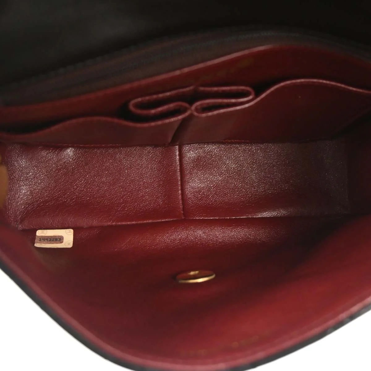 Chanel 1989-1991 Black Lambskin Classic Square Flap Shoulder Bag 20 - Image 8