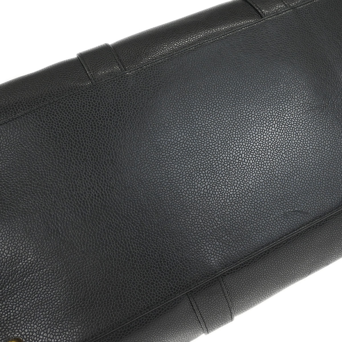 Chanel 1994-1996 Black Caviar Skin 2way Shoulder Duffle Bag - Image 3