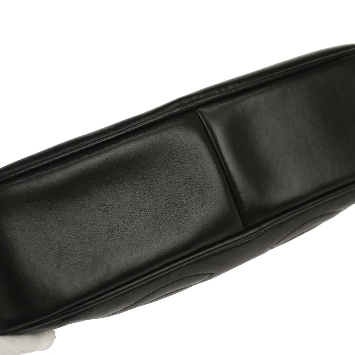 Chanel 1994-1996 Black Lambskin Triple CC Camera Bag Small - Image 3