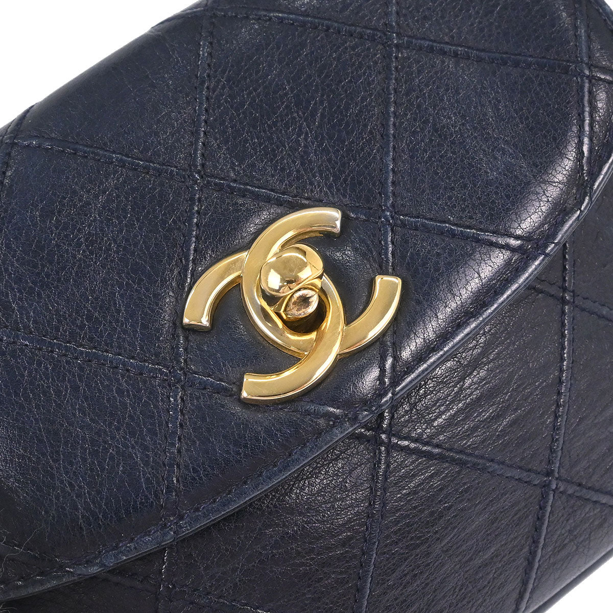 Chanel Navy Lambskin Bicolore Bum Belt Waist Bag #85/34 - Image 5