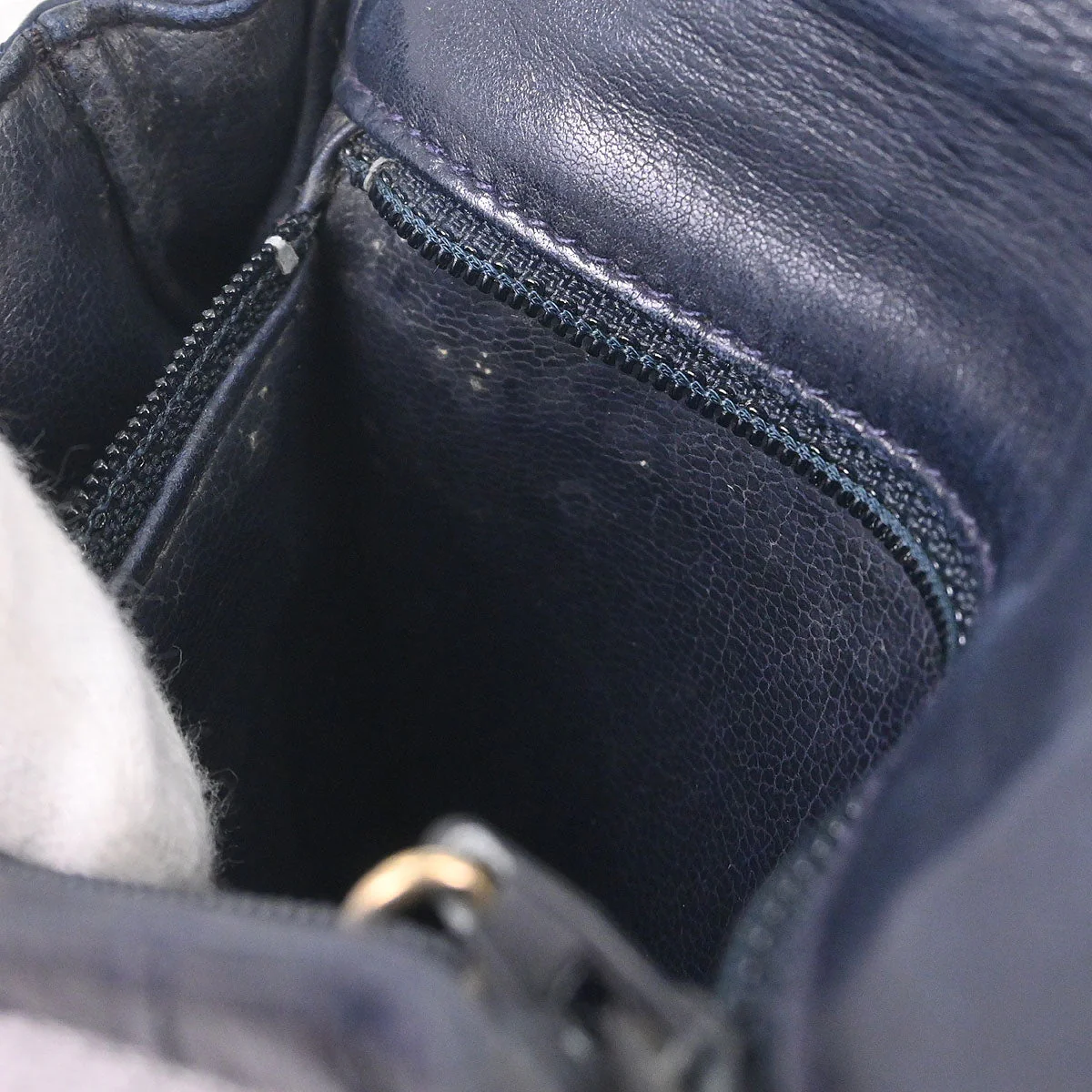 Chanel Navy Lambskin Bicolore Bum Belt Waist Bag #85/34 - Image 9