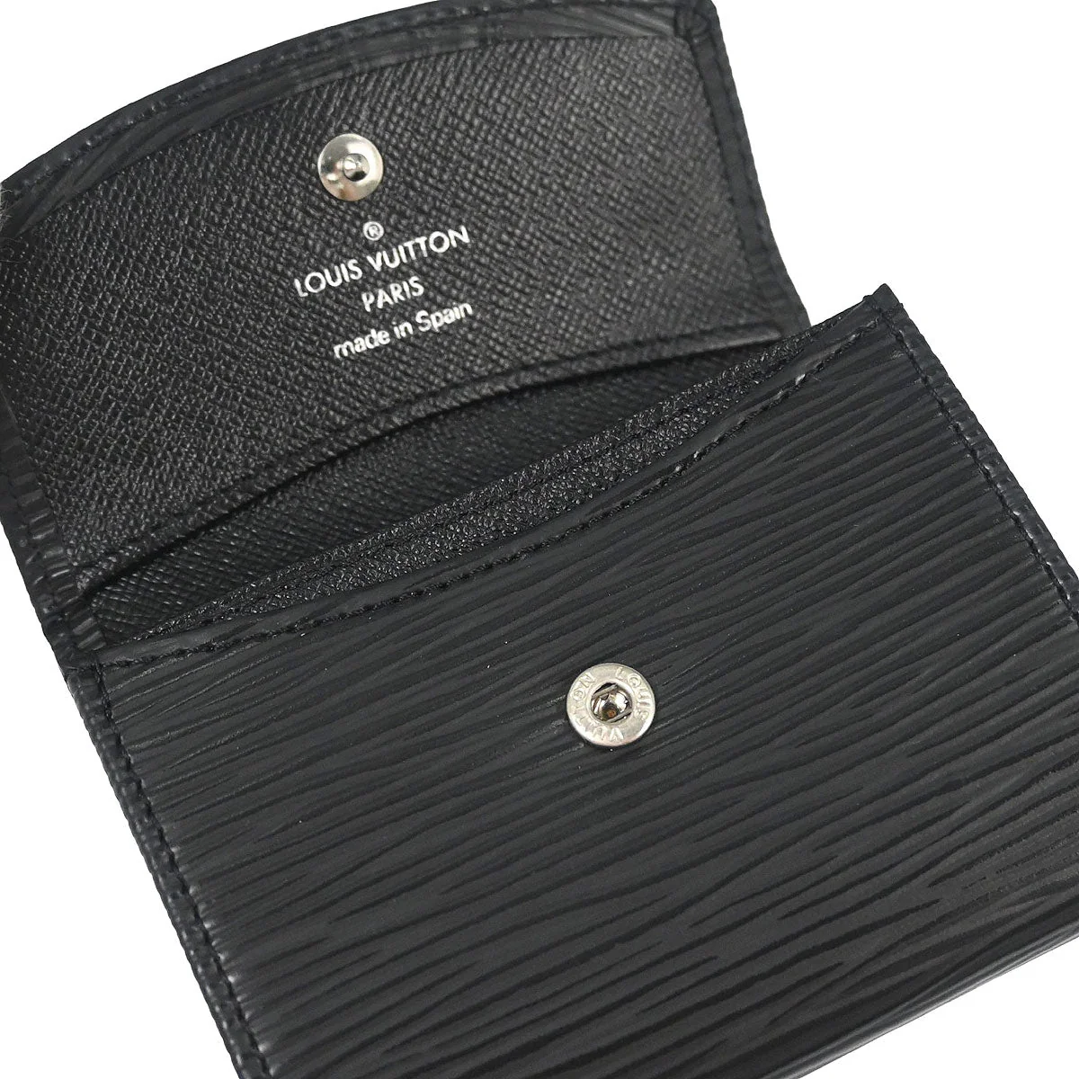 Louis Vuitton 2006 Black Epi Porte Mannaie Simple Coin Wallet M63412 - Image 4