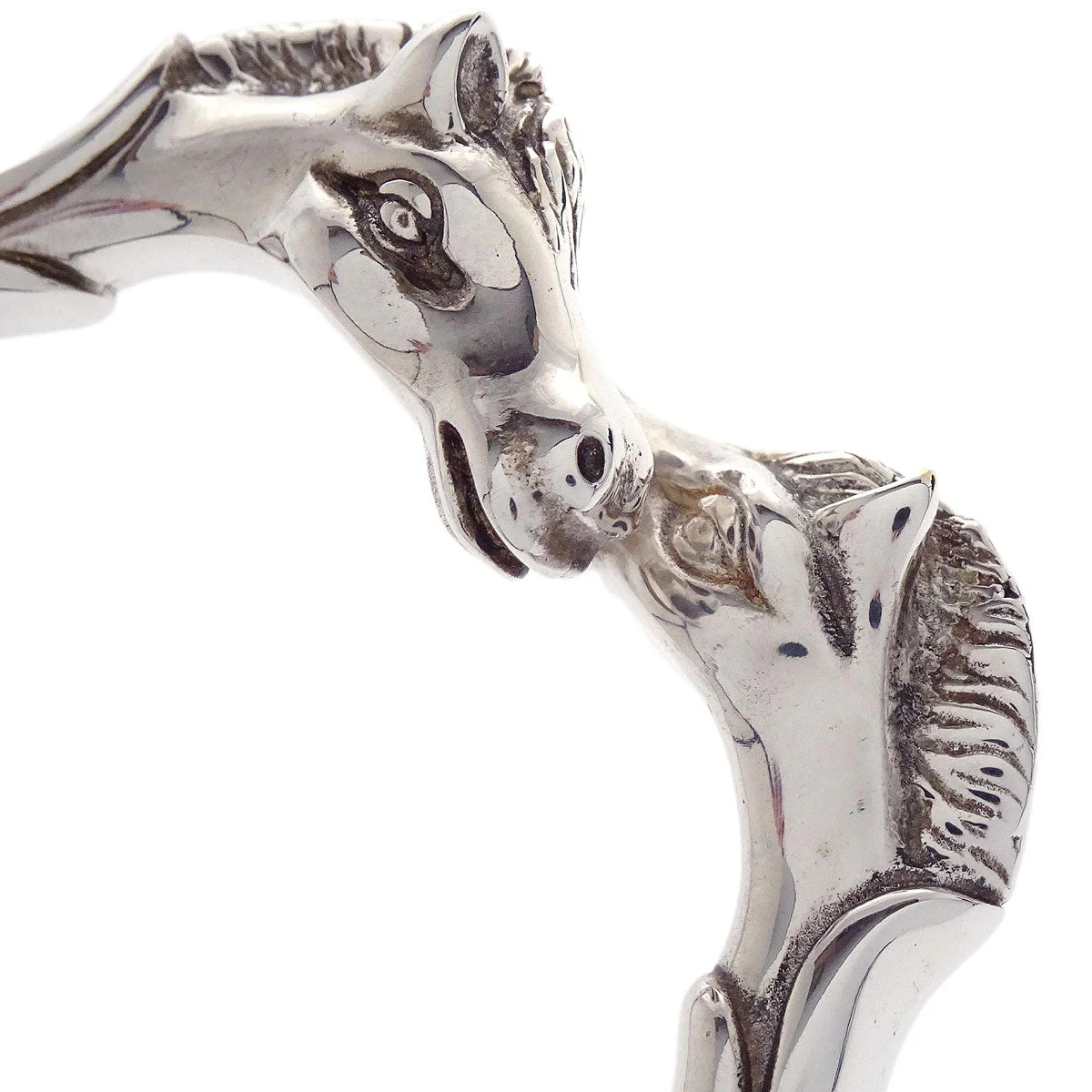 Hermes Cheval Horse Bracelet Bangle Silver - Image 2