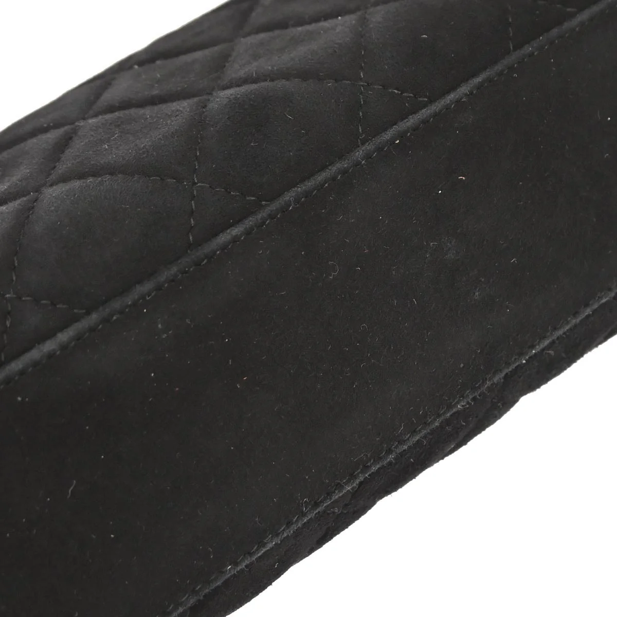 Chanel 1991-1994 Black Suede Camera Bag Mini - Image 4