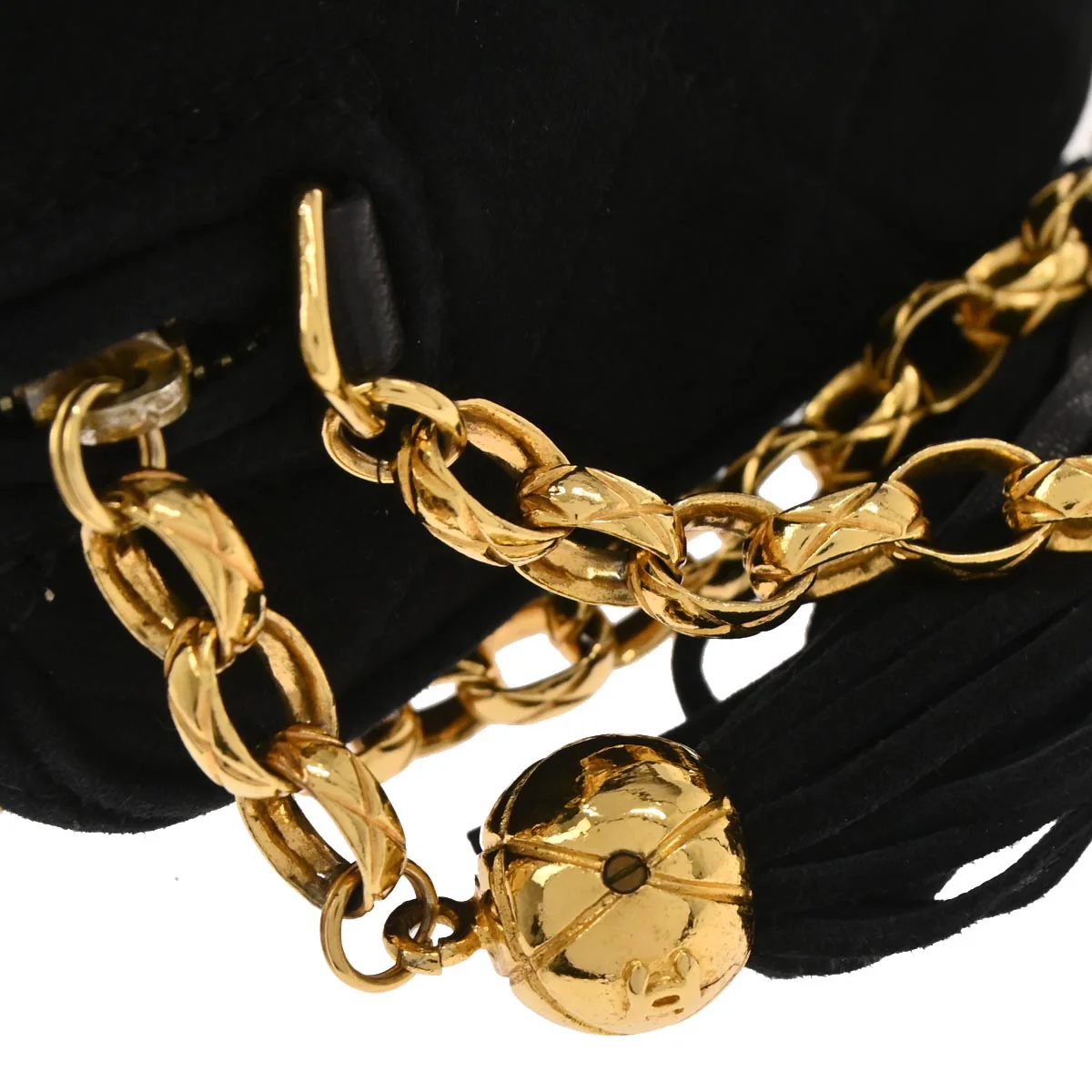 Chanel 1991-1994 Black Suede Camera Bag Mini - Image 7