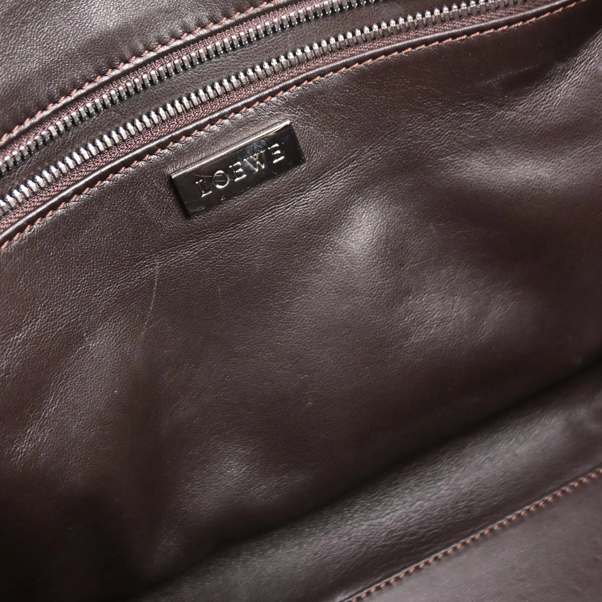 Loewe * Brown Crocodile Amazona 36 Handbag - Image 8