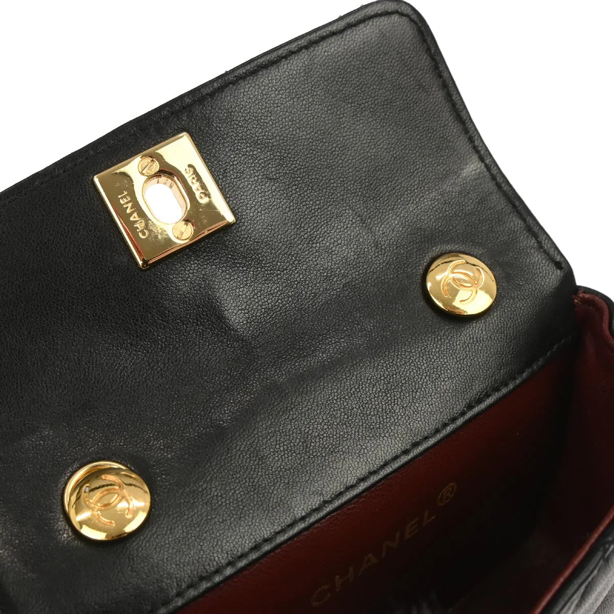 Chanel 1989-1991 Black Lambskin Shoulder Bag - Image 6