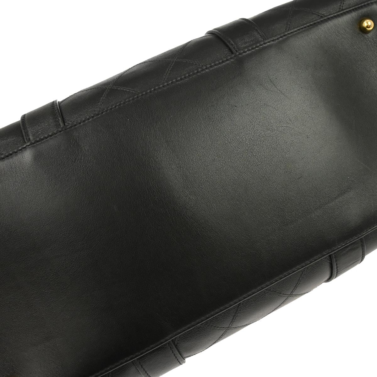 Chanel Black Lambskin Bicolore 2way Duffle Shoulder Handbag - Image 4