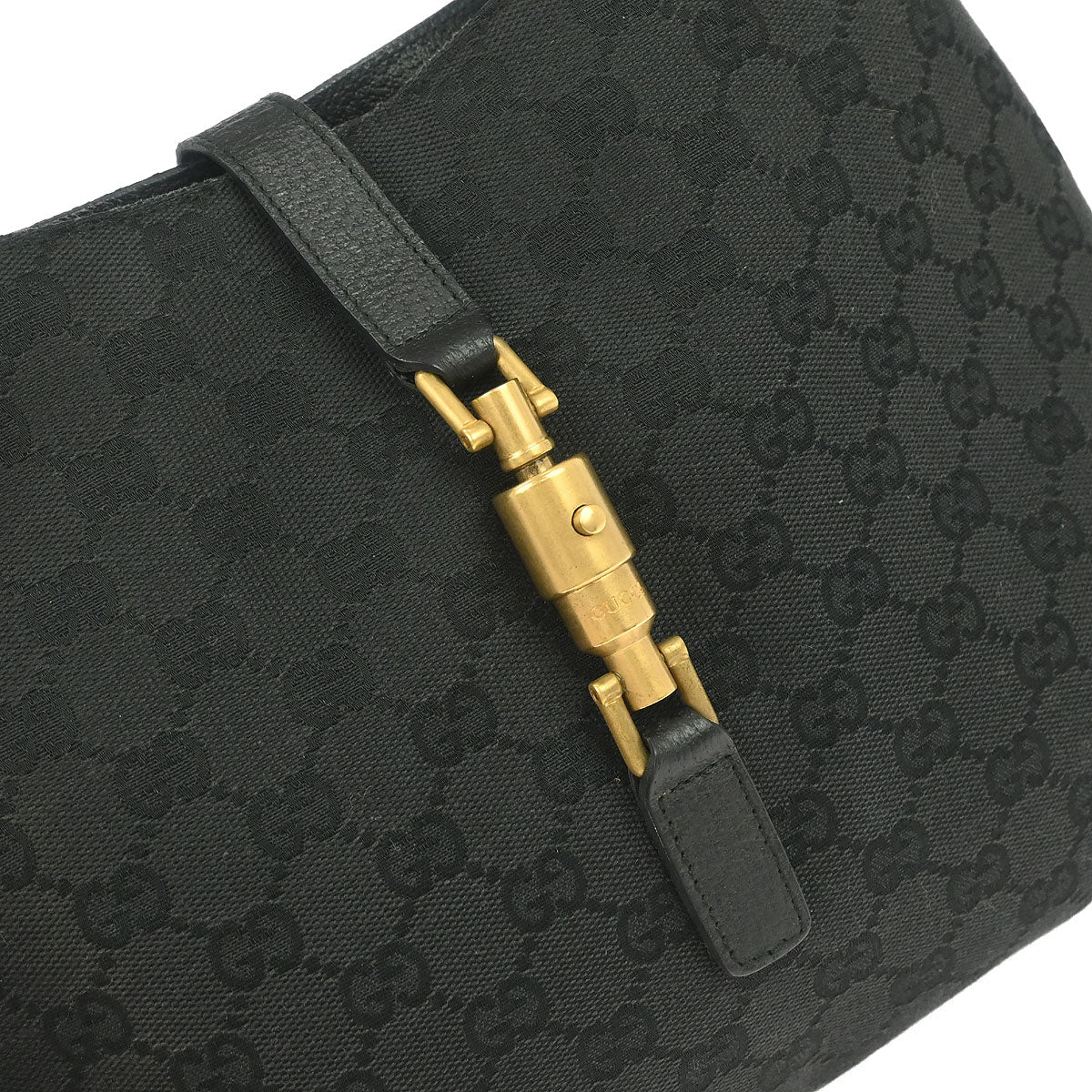 Gucci Black Canvas New Jackie GG Hobo Handbag - Image 6