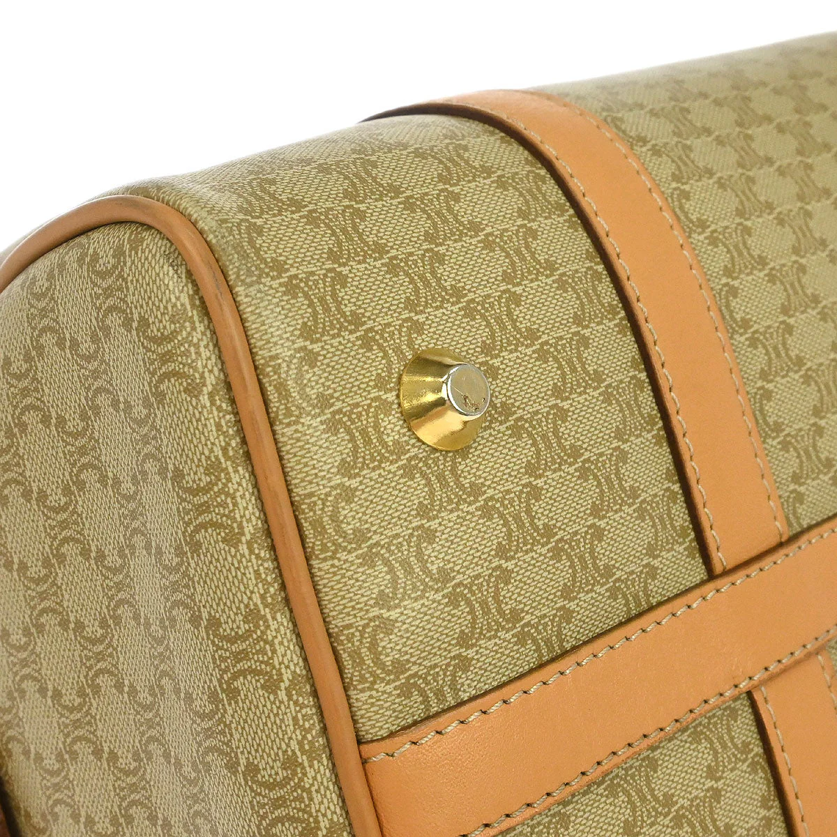 Celine Beige Macadam Handbag - Image 4