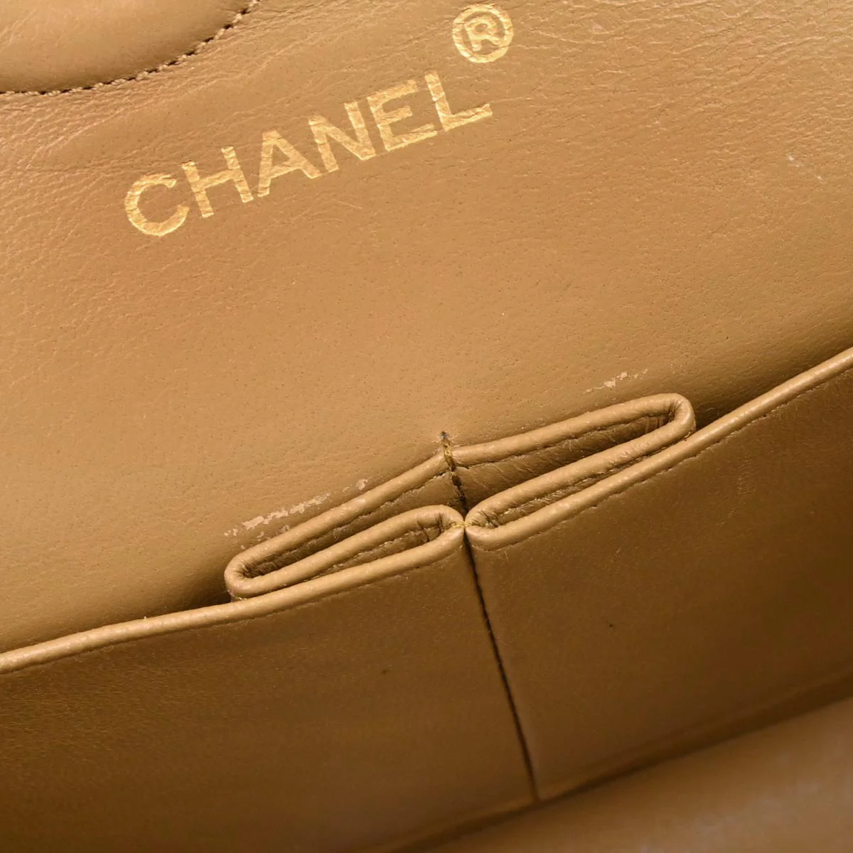Chanel 1989-1991 Brown Lambskin Medium Classic Double Flap Shoulder Bag - Image 7