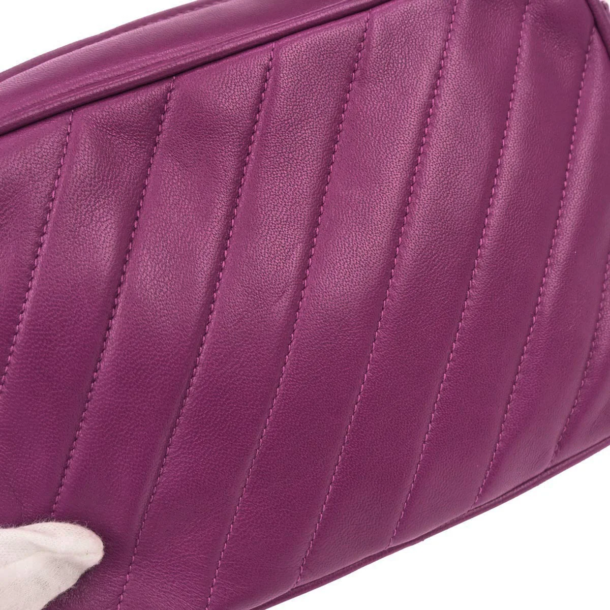 Chanel 1991-1994 Purple Lambskin Camera Bag Mini - Image 5