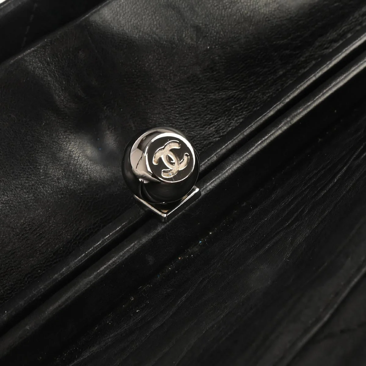 Chanel 2006-2008 Black Lambskin Ritz Flap Handbag - Image 5