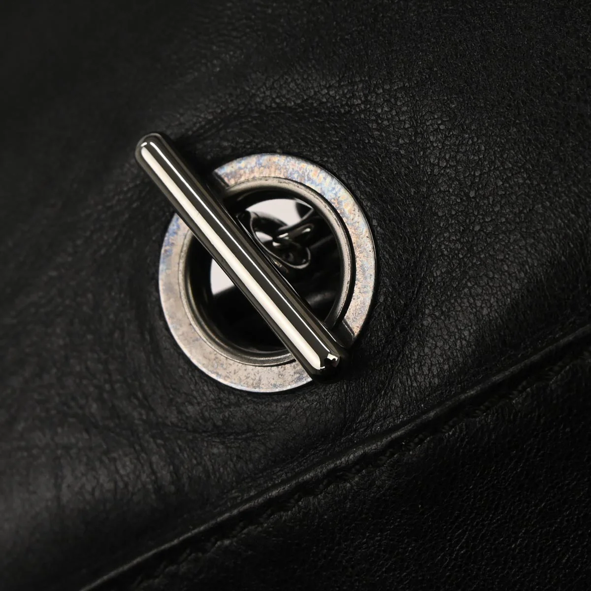 Chanel 2006-2008 Black Lambskin Ritz Flap Handbag - Image 8