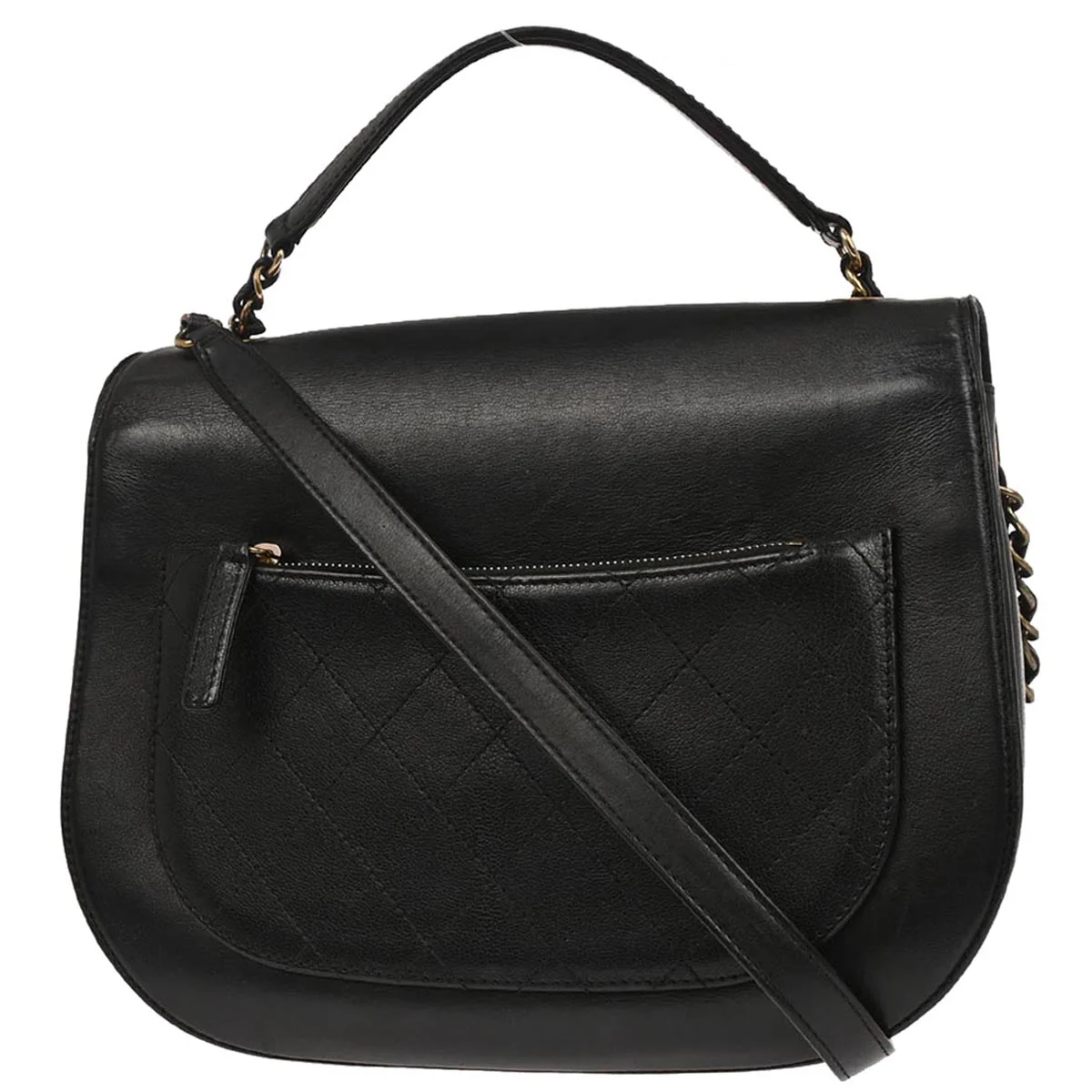 Chanel 2017-2018 Black Calfskin Coco Curve 2way Shoulder Handbag - Image 2