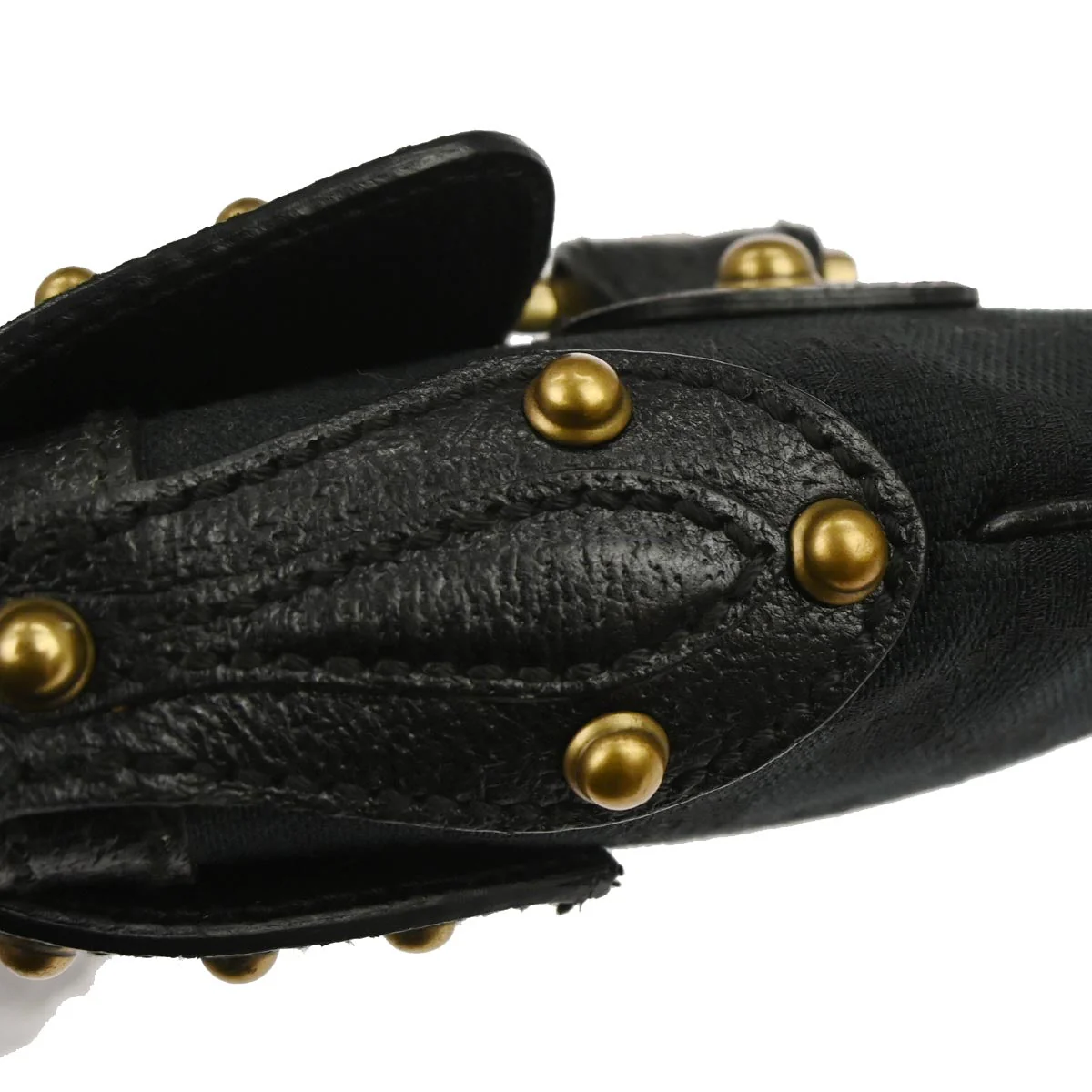 Gucci Black GG Studded Pelham Runway Handbag - Image 4