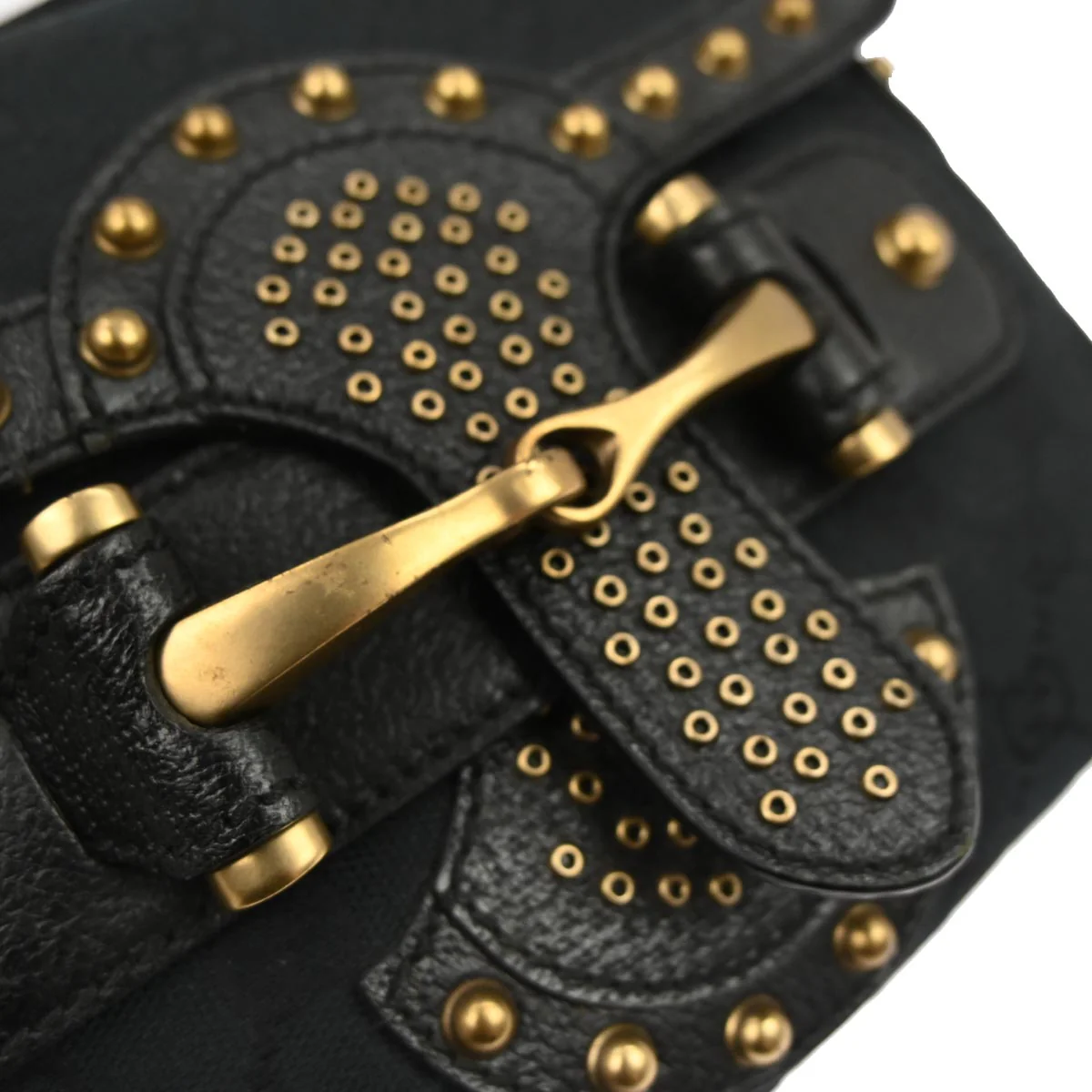 Gucci Black GG Studded Pelham Runway Handbag - Image 5