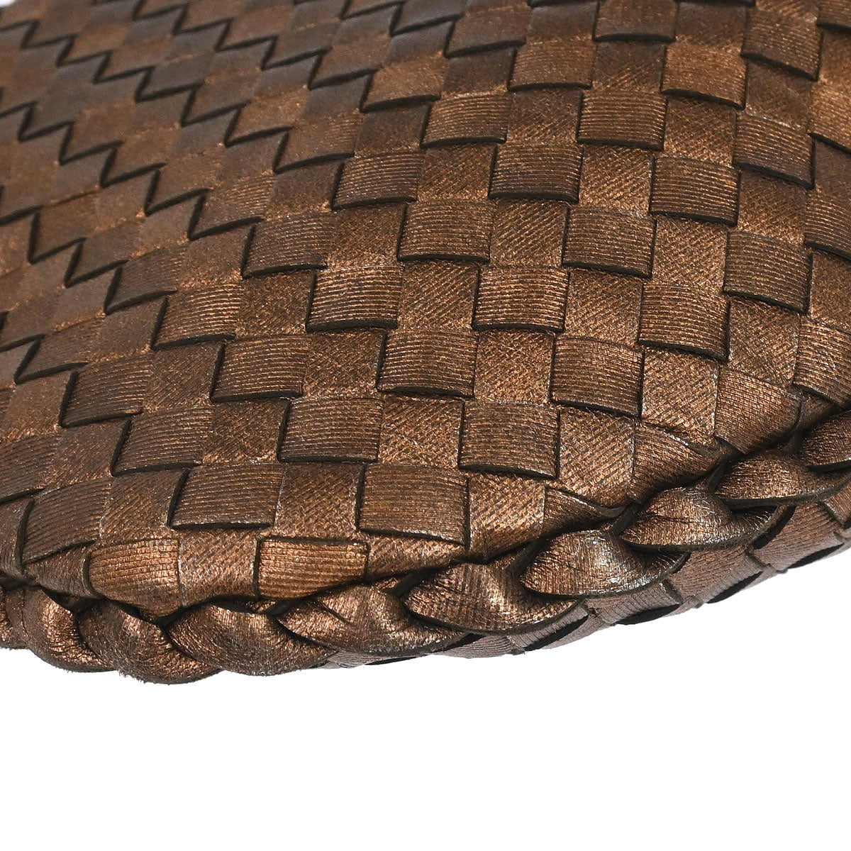 Bottega Veneta Metallic Bronze Lambskin Intrecciato Hobo Handbag - Image 3