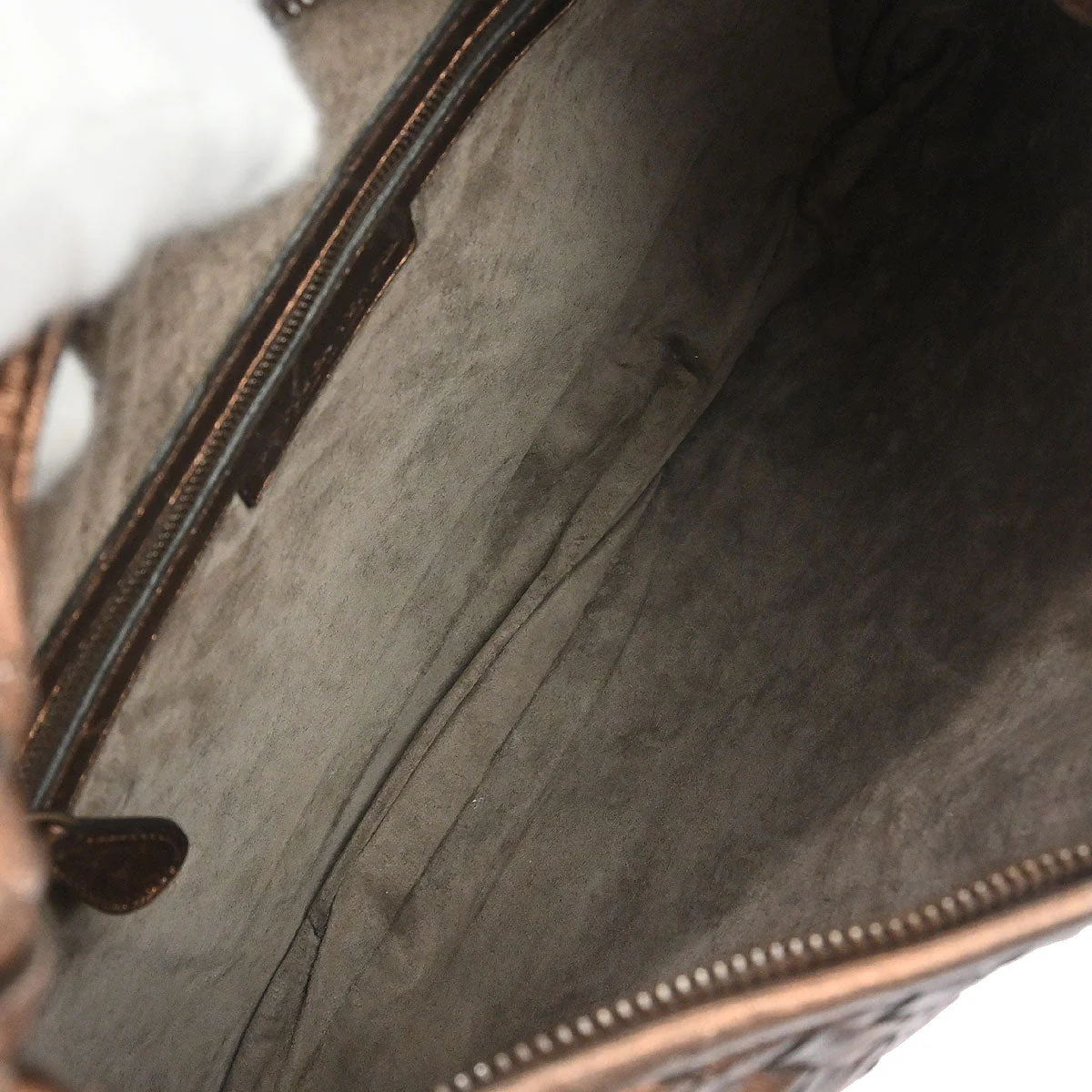Bottega Veneta Metallic Bronze Lambskin Intrecciato Hobo Handbag - Image 7