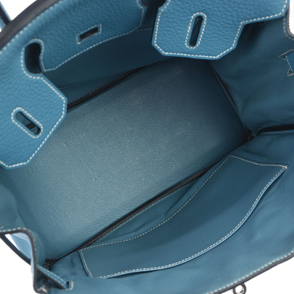 Hermes Blue Jean Taurillon Clemence Birkin 30 Handbag - Image 10