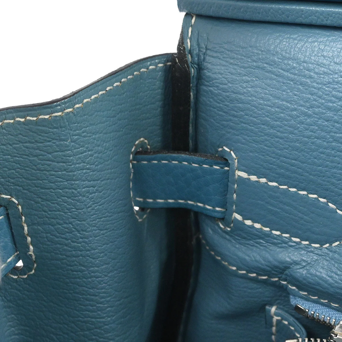 Hermes Blue Jean Taurillon Clemence Birkin 30 Handbag - Image 11