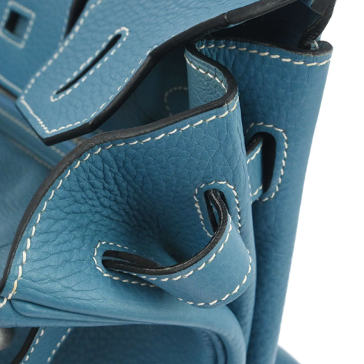 Hermes Blue Jean Taurillon Clemence Birkin 30 Handbag - Image 14